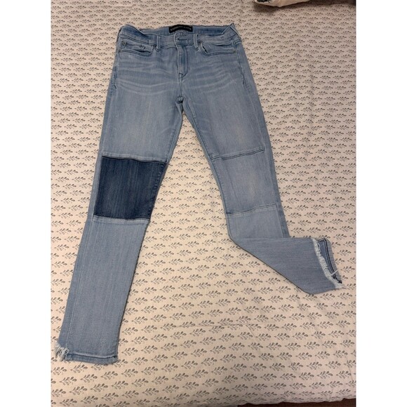 Express Jeans Womens Size 8 Mid Rise Light Wash Skinny Ankle Stretch Jeans - Picture 7 of 9